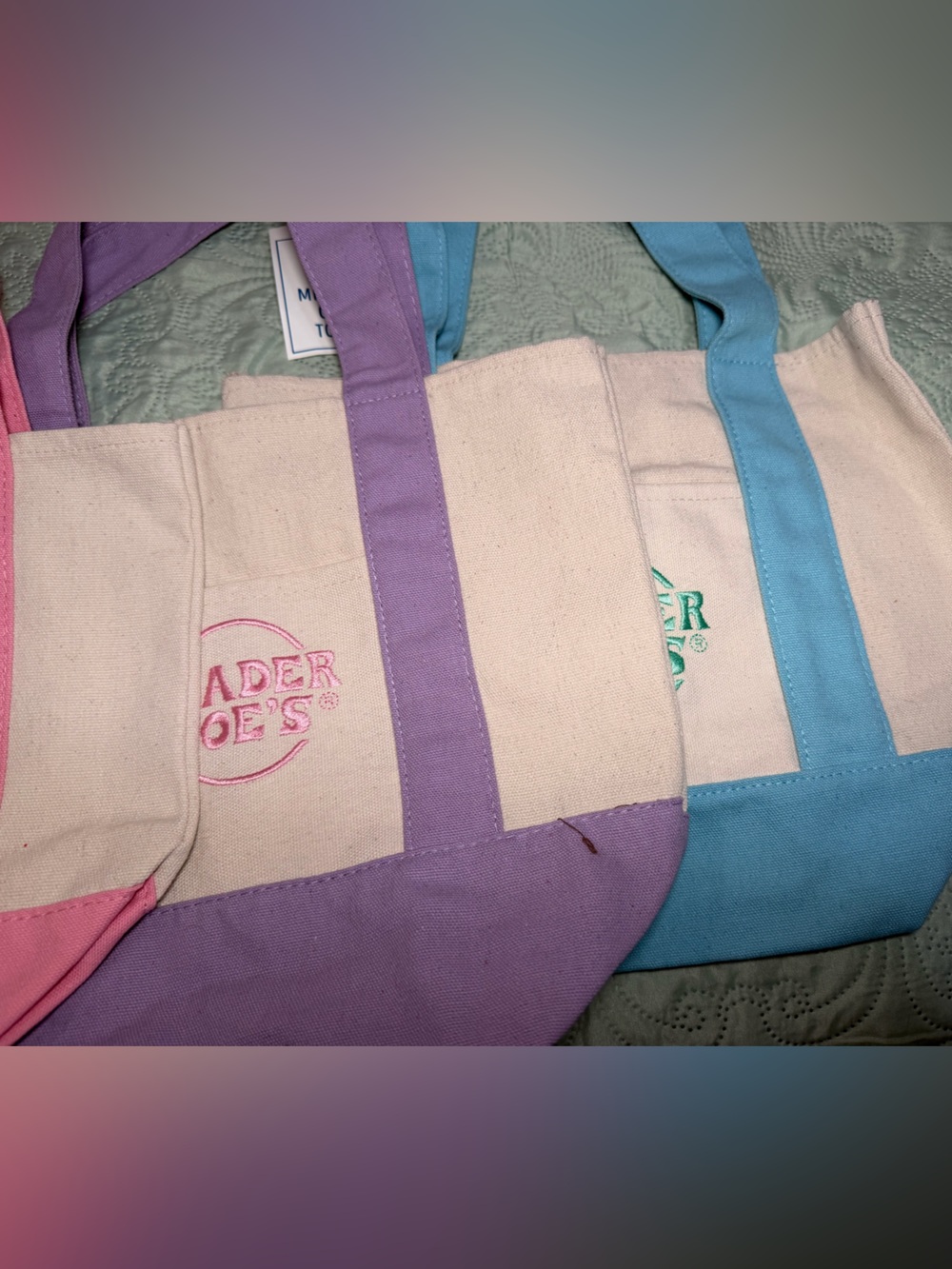 Trader Joes Mini tote bags - Picture 2 of 6